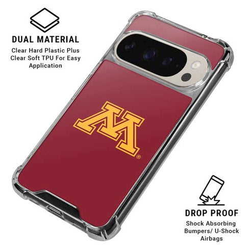 University of Minnesota M Logo Pixel 9/9 Pro Clear Case